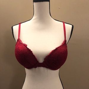 Red Bombshell Push Up Bra